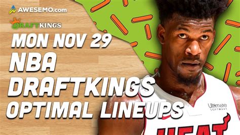 draftkings nba lineup today.